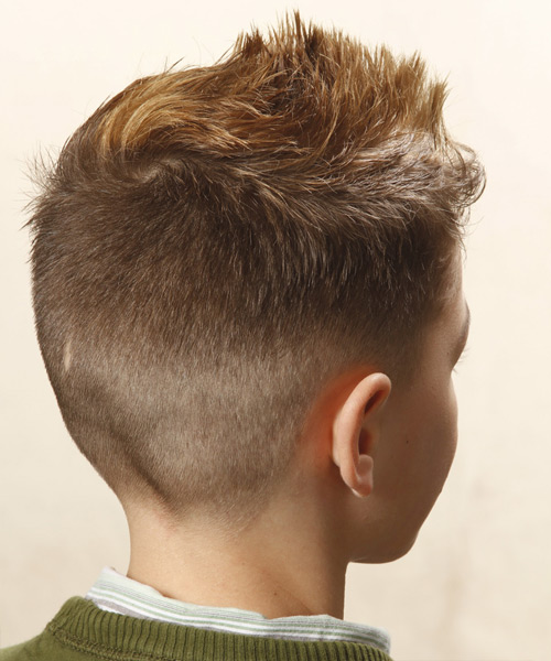 Short Haircut With Top Jagged Cut Layers For Boys - side view