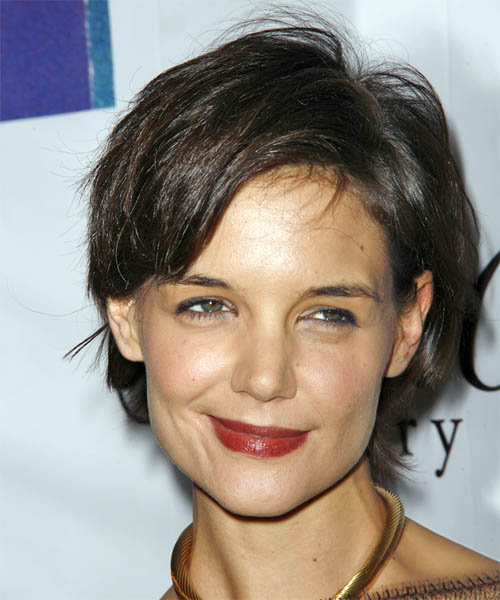 Katie Holmes Short Straight     Hairstyle