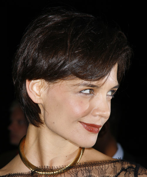 Katie Holmes Short Straight     Hairstyle - side view