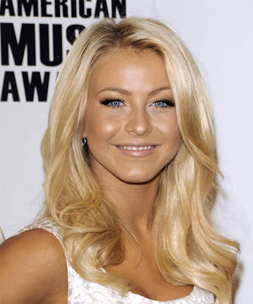 Julianne Hough Long Wavy   Light Blonde   Hairstyle