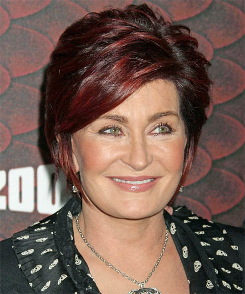 Sharon Osbourne Short Straight   Dark Brunette   Hairstyle