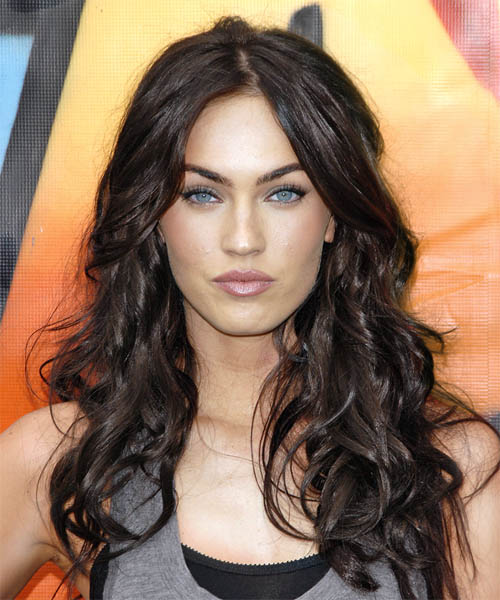 Megan Fox Long Wavy    Chocolate Brunette   Hairstyle
