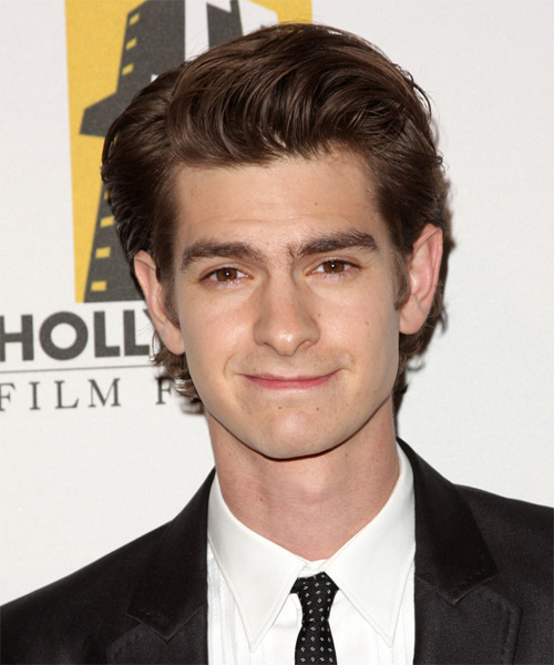 Andrew Garfield Short Straight    Chocolate Brunette   Hairstyle
