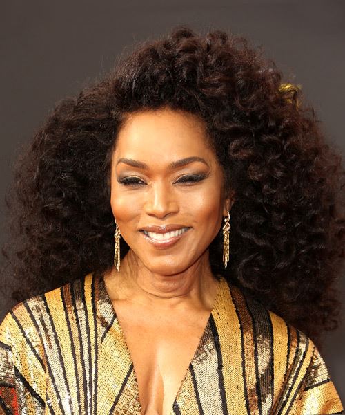 Angela Bassett Long Curly   Black   Hairstyle