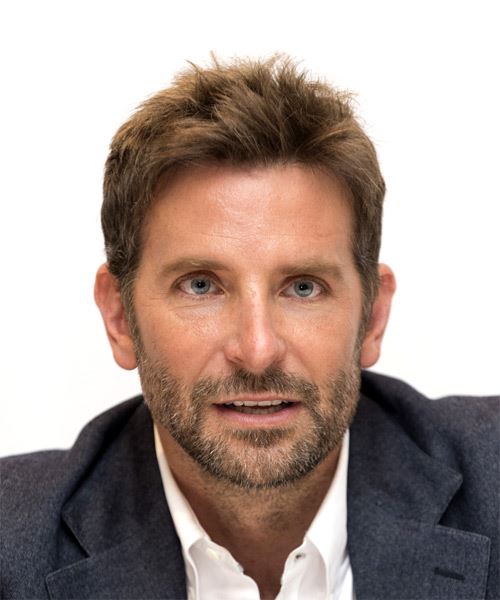 Bradley Cooper Short Straight   Light Copper Brunette Asymmetrical  Hairstyle