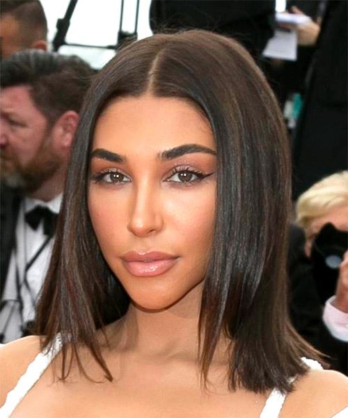 Chantel Jeffries Medium Straight  Bob  Haircut  - side view
