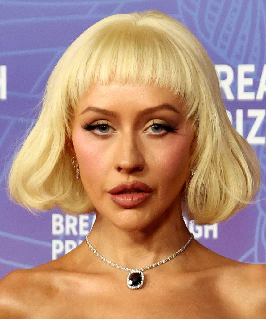 Christina Aguilera Pageboy Bob With Baby Bangs