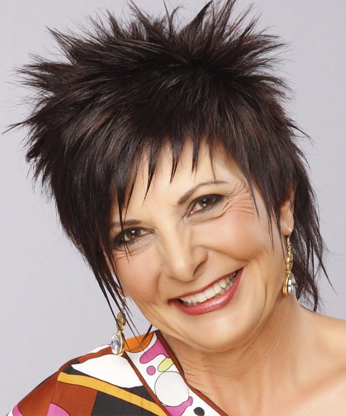Short Wispy Spiked-Up Hairstyle