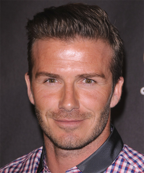 David Beckham Short Straight    Chocolate Brunette   Hairstyle