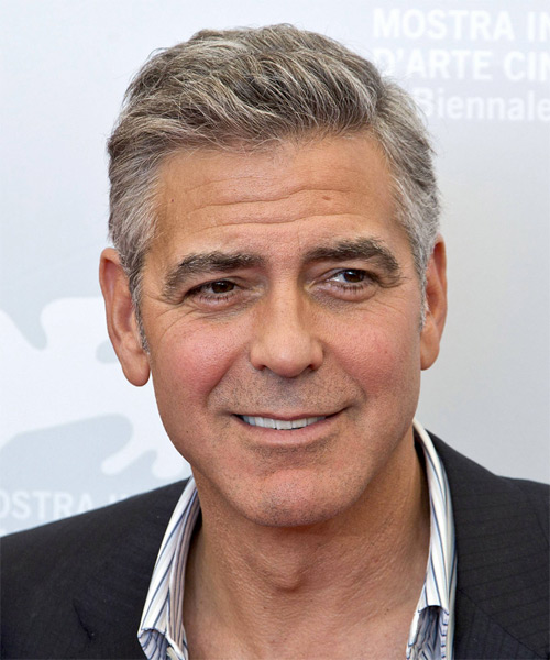 George Clooney Short Straight     Hairstyle