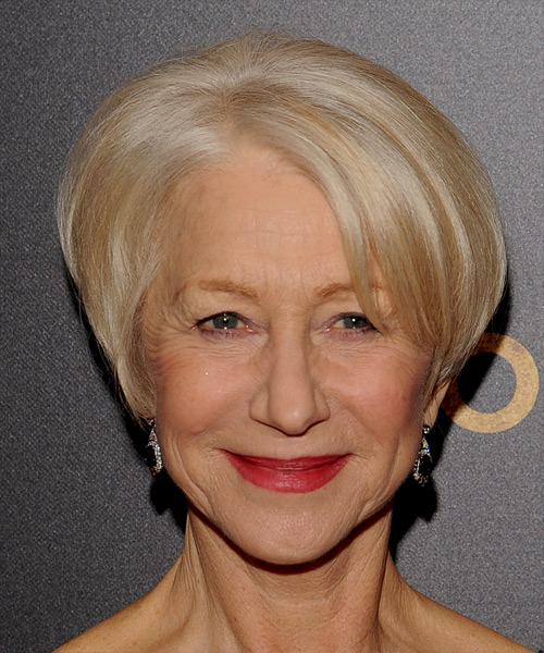 Helen Mirren Short Straight   Light Honey Blonde   Hairstyle