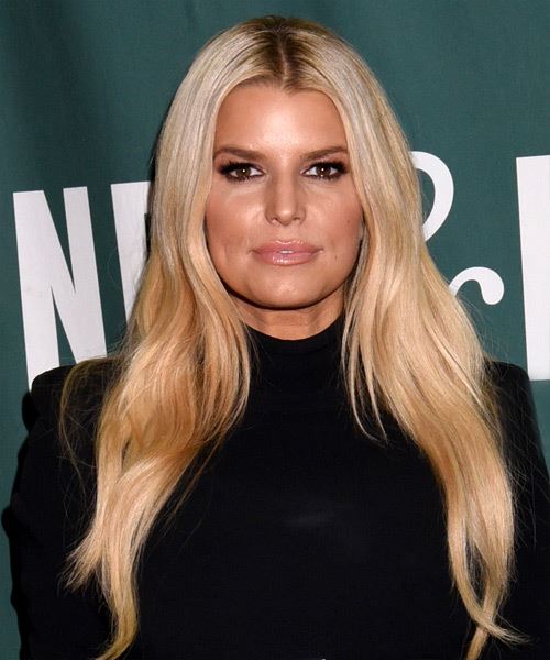 Jessica Simpson Long Straight    Blonde   Hairstyle