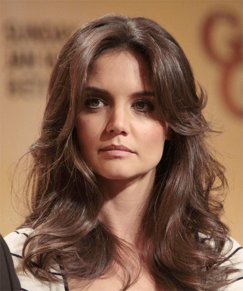 Katie Holmes Long Wavy   Mocha   Hairstyle