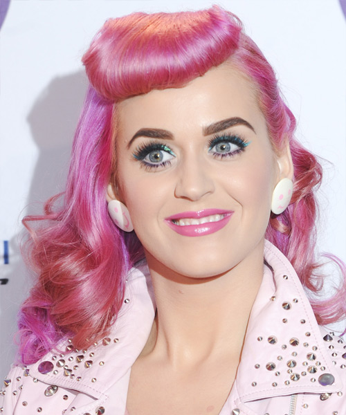 Katy Perry Long Wavy   Pink Bright    Hairstyle
