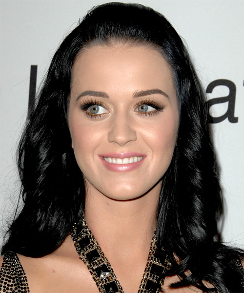 Katy Perry  Long Curly    Half Up Half Down Hairstyle