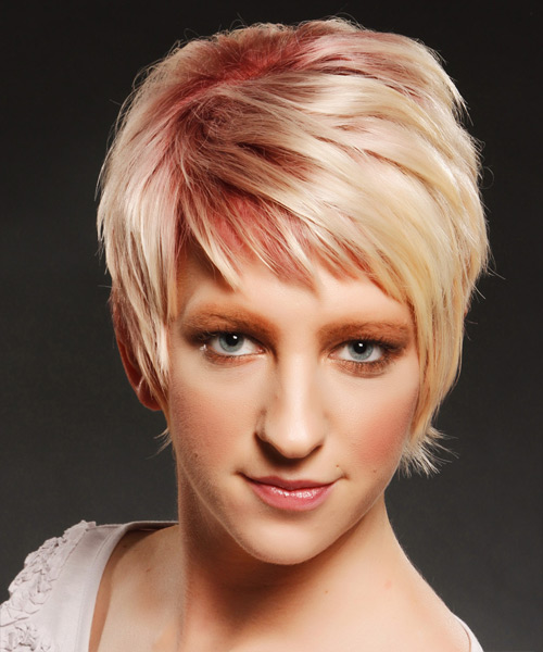 Short Two-Tone Layered Hairstyle