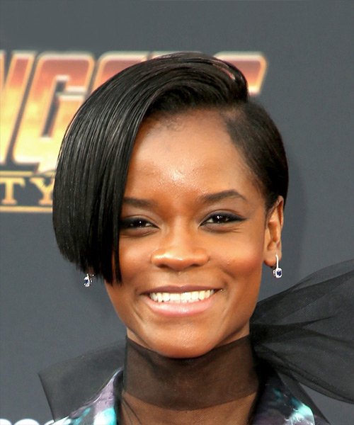 Letitia Wright Short Straight  Bob  Haircut 