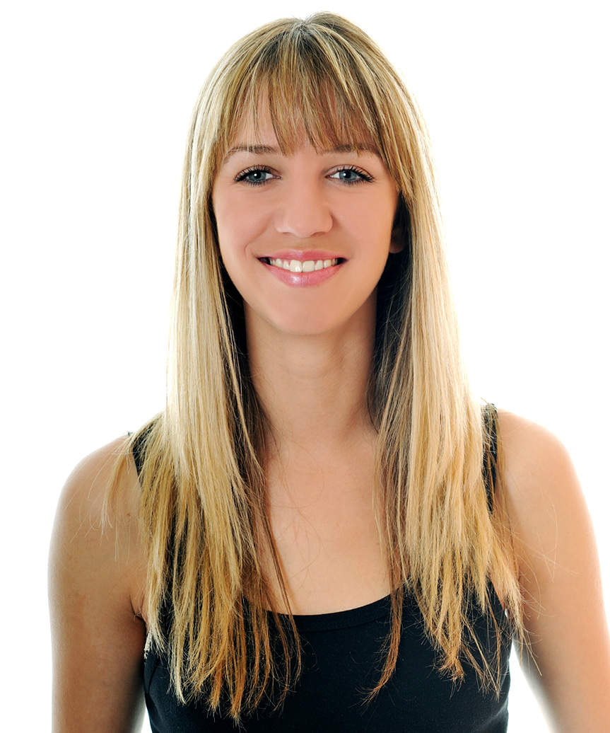 Long Sleek Hairstyle With Classic Bangs