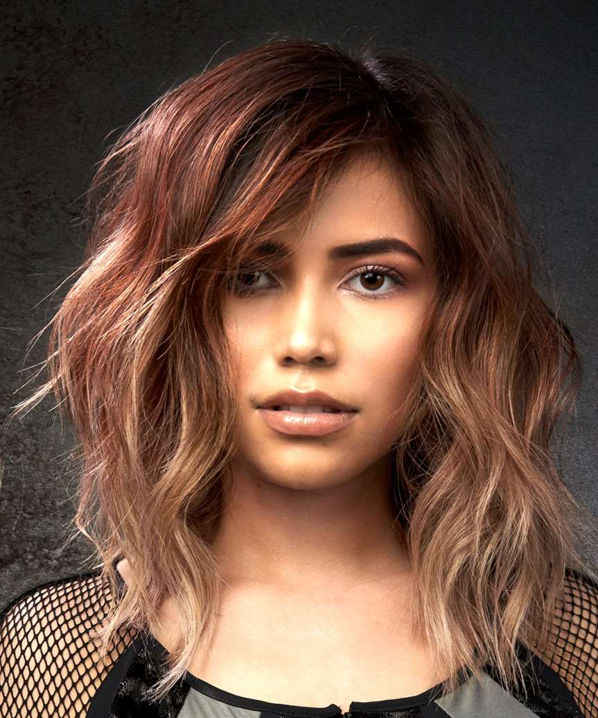 Mid-Length Auburn Ombre Bob Haircut