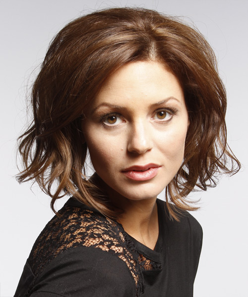 Short Chocolate Brunette Textured Waves