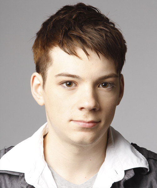 Short And Funky Male Hairstyle With Textured Bangs