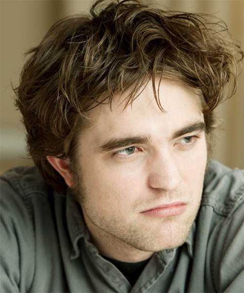 Robert Pattinson Medium Straight     Hairstyle - side view