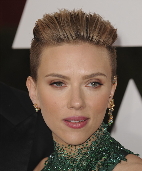 Scarlett Johansson Short Straight   Light Chestnut Brunette   Hairstyle