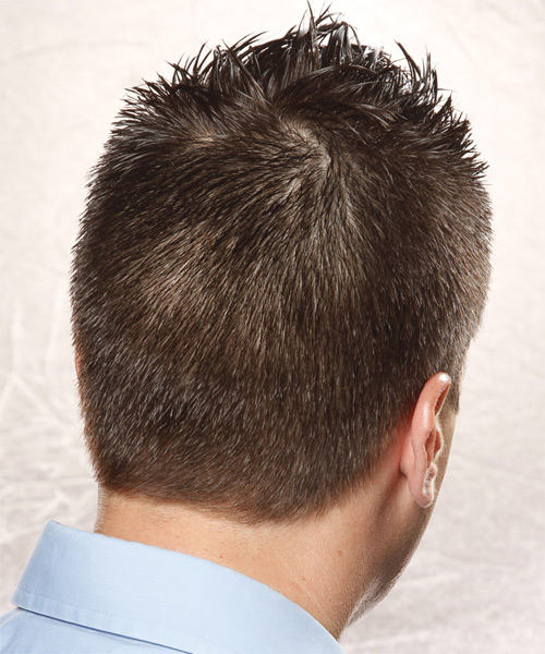 Short And Spiky Casual Hairstyle For Men - side on view