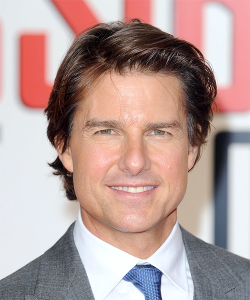 Tom Cruise Short Straight    Brunette   Hairstyle