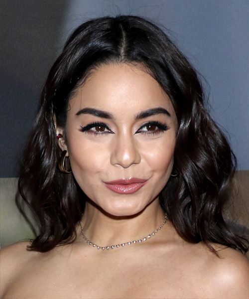 Vanessa Hudgens Long Wavy   Black    Hairstyle