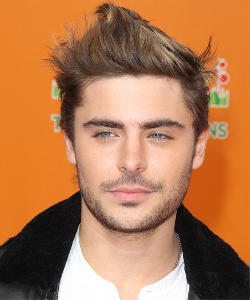 Zac Efron Short Straight   Light Brunette   Hairstyle   with Dark Blonde Highlights