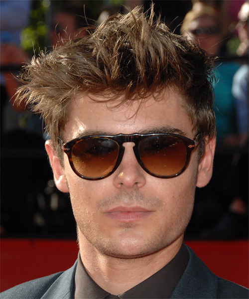 Zac Efron Short Straight    Chestnut Brunette   Hairstyle